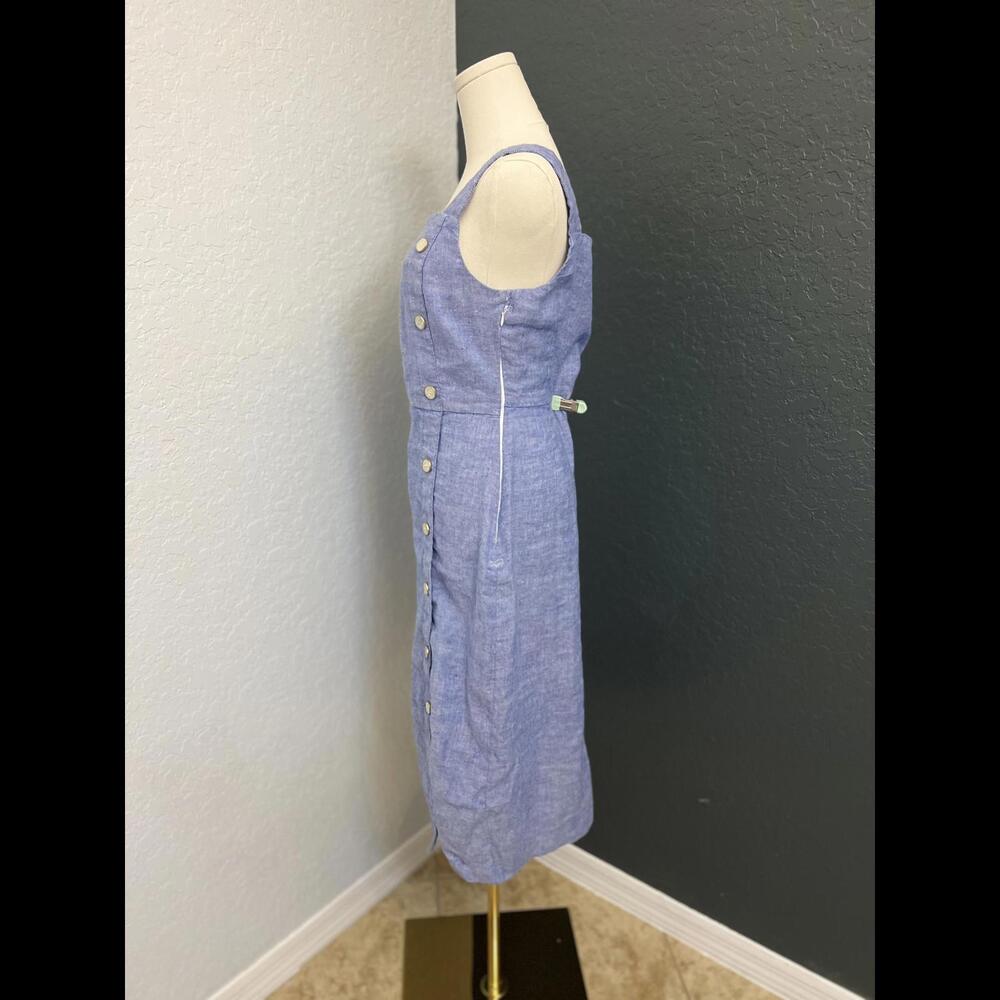 J. Mclaughlin Chic Square Neck Button Down Linen … - image 3